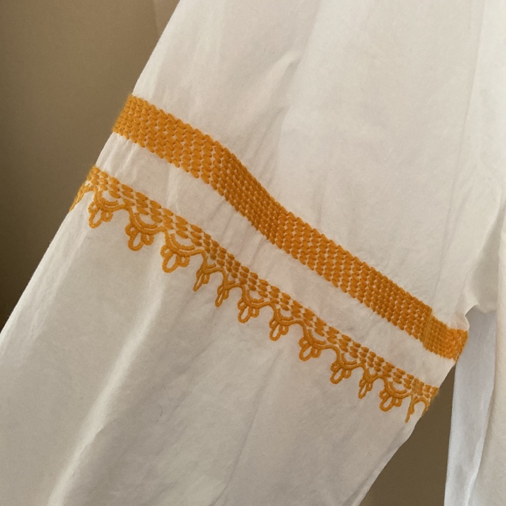 JCrew Factory raglan cotton popover with embroidery - Picture 4 of 6